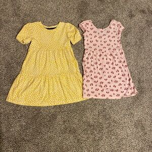 GAP Yellow and Pink Floral Kids Dresses